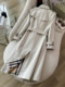 Long Classic White Trench Coat for Women, 2025 Autumn Collection, High-End British Style, Oversized Fashion, Waist-Cinching, Elegant Jacket