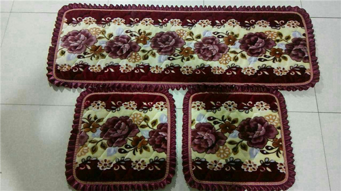 Sofa gỗ nhung dày đệm 113 kết hợp sang trọng mat chống trượt sofa đệm cổ điển sofa dày pad mẫu đệm ghế gỗ