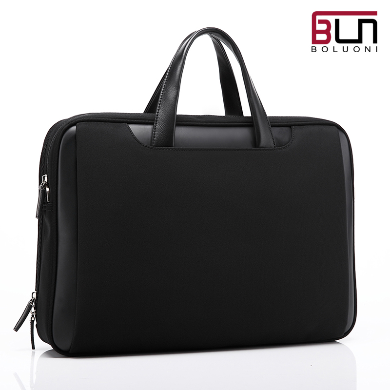 Boloni Upscale Men's Bag Oxford Cloth Handbag Nylon Canvas Single Shoulder Bag Sloped Business Briefcase Computer Bag