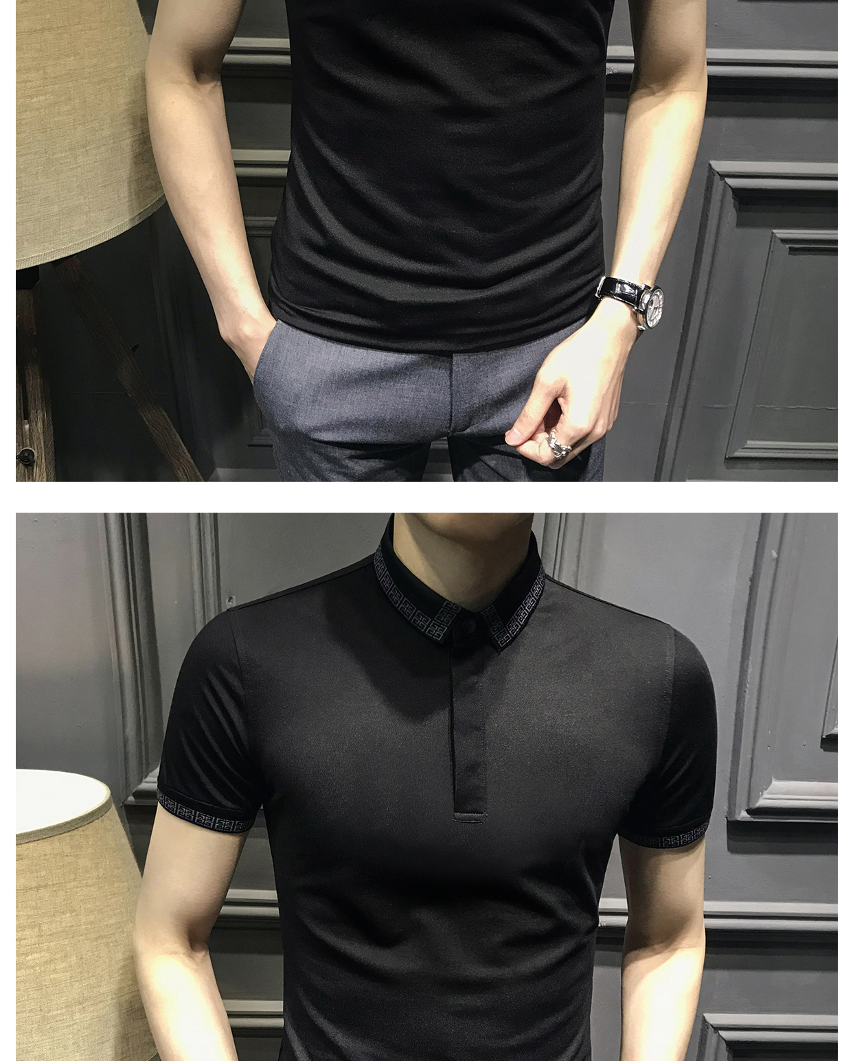 Mùa hè POLO Áo sơ mi nam ngắn tay Hàn Quốc Thanh niên giản dị T áo sơ mi Xu hướng Áo thun nam nửa hoang dã Paul - Polo t shirt golf