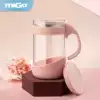 America migo large capacity tea water separation tea cup Flower tea cup female with handle cover glass home transparent cup