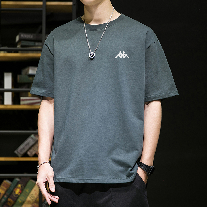 【Heavyweight 260g Cotton】New Kappa Summer Thin Short-Sleeve T-Shirt for Men, Round Neck, Pure Cotton, Half-Sleeve, Sports and Leisure
