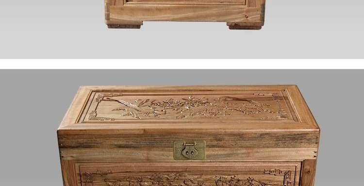 Gỗ hộp long não Hộp gỗ cưới chạm khắc lưu trữ thư pháp và tranh phong cách Trung Quốc retro kết hôn với nữ món quà cưới đồ gỗ rắn - Cái hộp thùng gỗ pallet