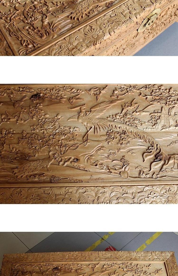 Đồ nội thất bằng gỗ sâm banh Hộp Trung Quốc Hộp lưu trữ quần áo Sách lưu trữ thư pháp và quà tặng của hồi môn kết hôn với con gái - Cái hộp thùng gỗ trang trí