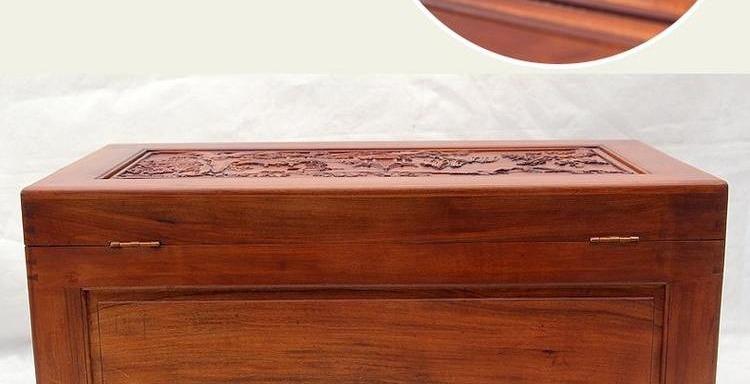 Hộp Elm, hộp gỗ long não, hộp đám cưới gỗ rắn, quà cưới, bộ sưu tập sách, hộp chạm khắc, thư pháp và bộ sưu tập tranh - Cái hộp hộp đựng đồ trang điểm bằng gỗ