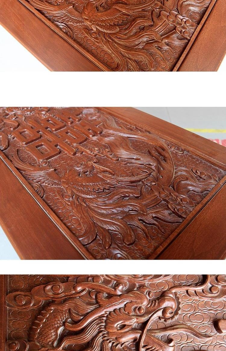 Long não gỗ hộp lưu trữ Trung Quốc lưu trữ quà tặng con gái rồng và phượng hồi môn sơn sách cưới tốt - Cái hộp hộp gỗ đựng trang sức