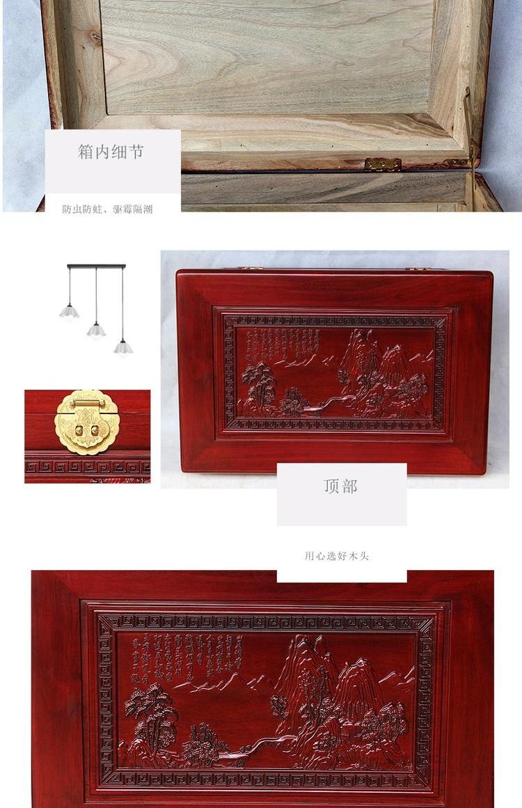 Long não gỗ hộp thư pháp và hộp lưu trữ tranh hộp gỗ rắn hộp trang sức lưu trữ hộp gỗ kiểu Trung Quốc Hộp gỗ kết hôn - Cái hộp hộp gỗ