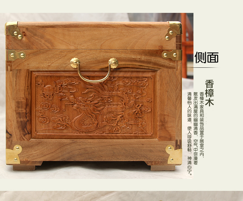 Hộp Elm, hộp gỗ long não, hộp đám cưới gỗ rắn, quà cưới, bộ sưu tập sách, hộp chạm khắc, bộ sưu tập hộp, rồng và phượng - Cái hộp thùng gỗ sồi nhập khẩu