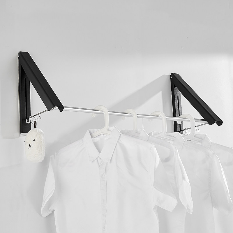 Home Folding Clothes Hanger Small Balcony Drying Free Stiletto Wall Concealed Clotheshorse Dressing Room Clotheson