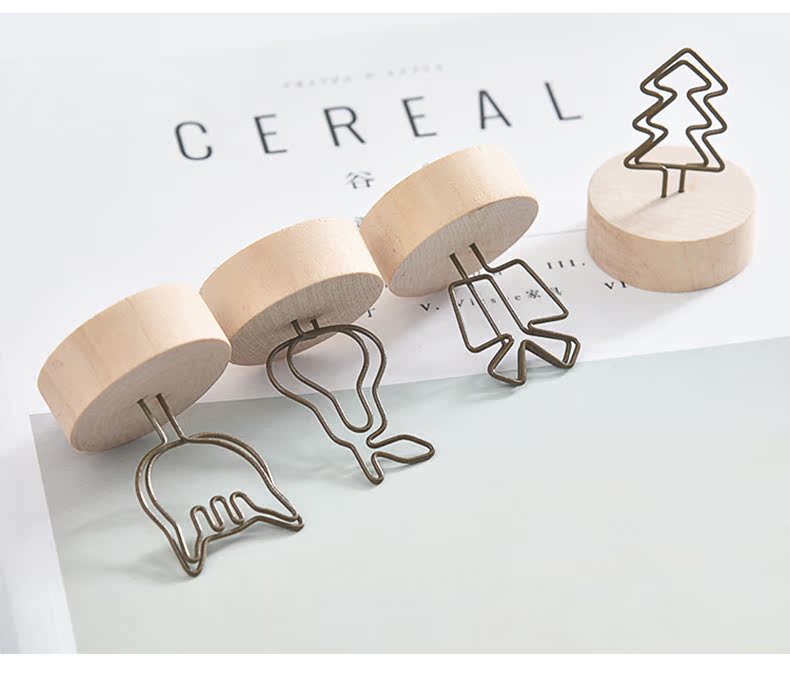 Hàn Quốc sáng tạo dễ thương bằng sắt rèn thẻ kinh doanh chủ thẻ ghi chú máy tính để bàn clip thư mục trang trí thư mục ảnh dọc dcor phong ngu