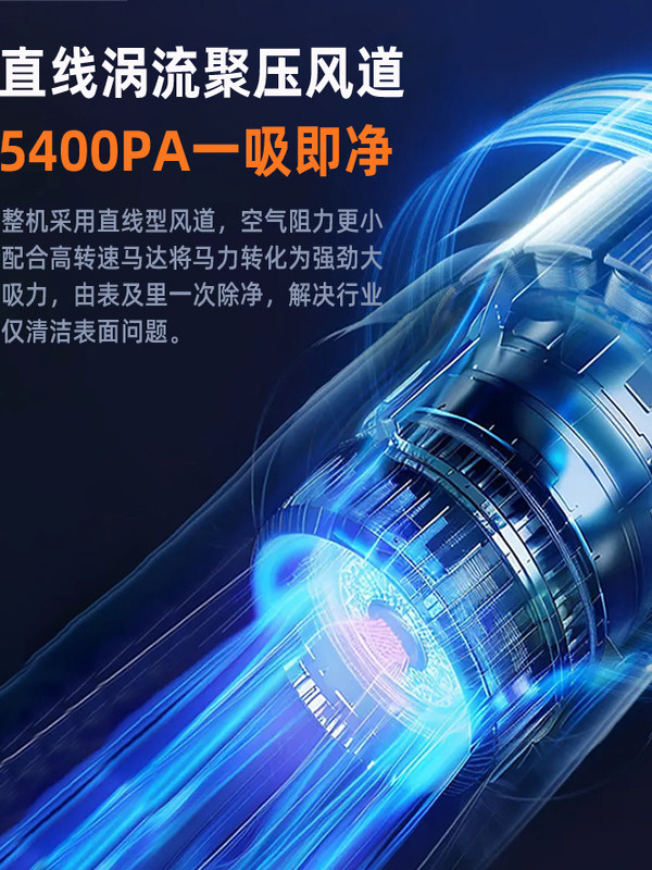 Car Vacuum Cleaner with Strong Suction, Wireless Handheld, Five-In-One, 2025 New Model, Multifunctional, High-Power, for Car and Home Use