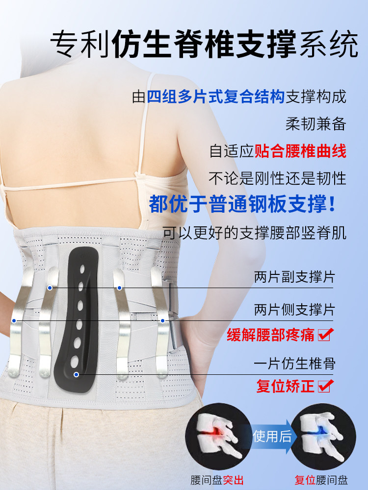 Waist Support Belt for Lumbar Vertebrae and Intervertebral Discs, Specially Designed for Men and Women Who Sit or Stand for Long Periods, Waist Support Device with Heating for Back Pain and Warmth