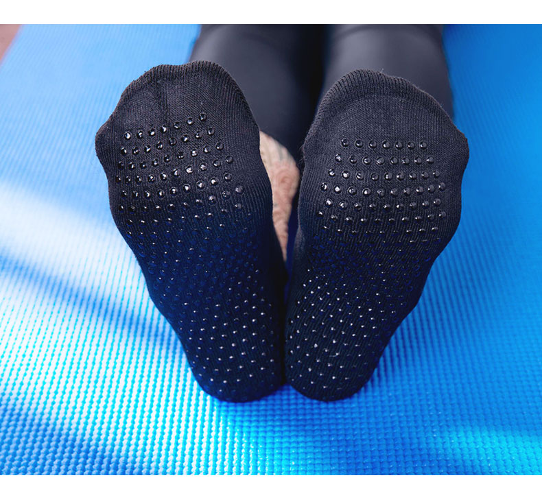 Thông gió năm ngón chuyên nghiệp Năm ngón trong ống với vớ yoga chống trượt Đàn hồi thẳng cho người mới bắt đầu quần áo tập gym nữ hàng hiệu