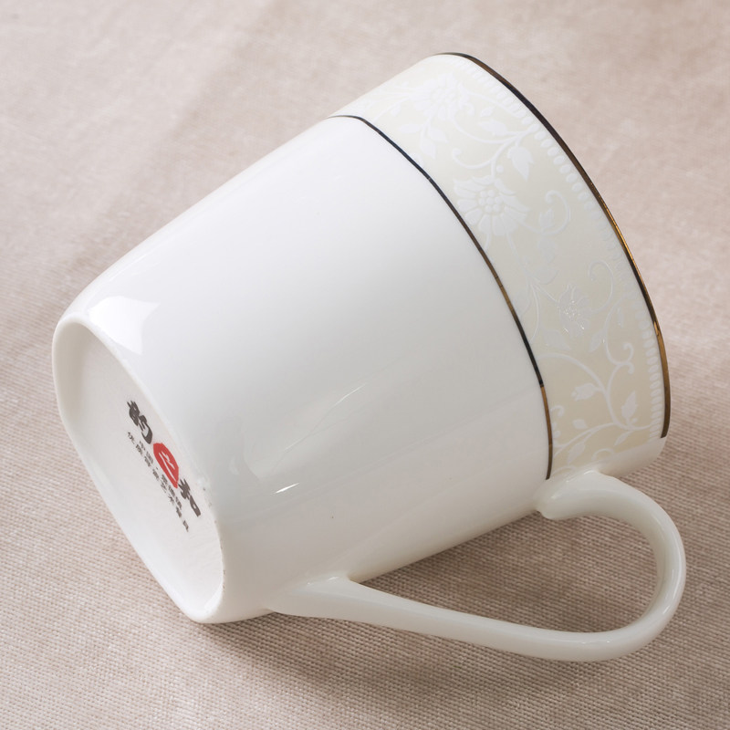 Silver Romantic Flower Humor two Flower Coffee Cup Sizes Double Model Optional