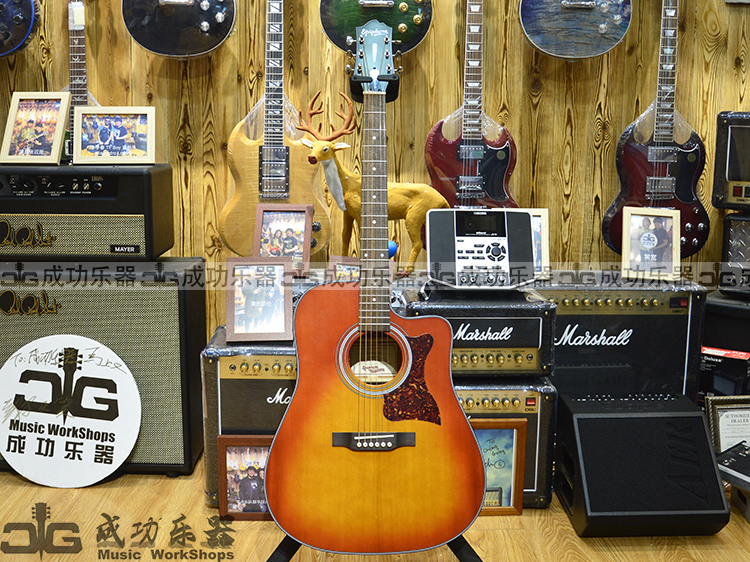 Successful instrument Epiphone Full single Masterbilt Master DR-400MCE folk Folk Guitar Electric Box Qin-Taobao