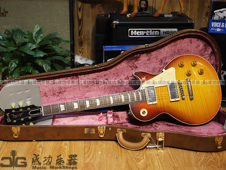 Gibson Gibson 60 Anniversary 1959 LP Les Paul cs custom r9 iced tea colour electric guitar-Taobao