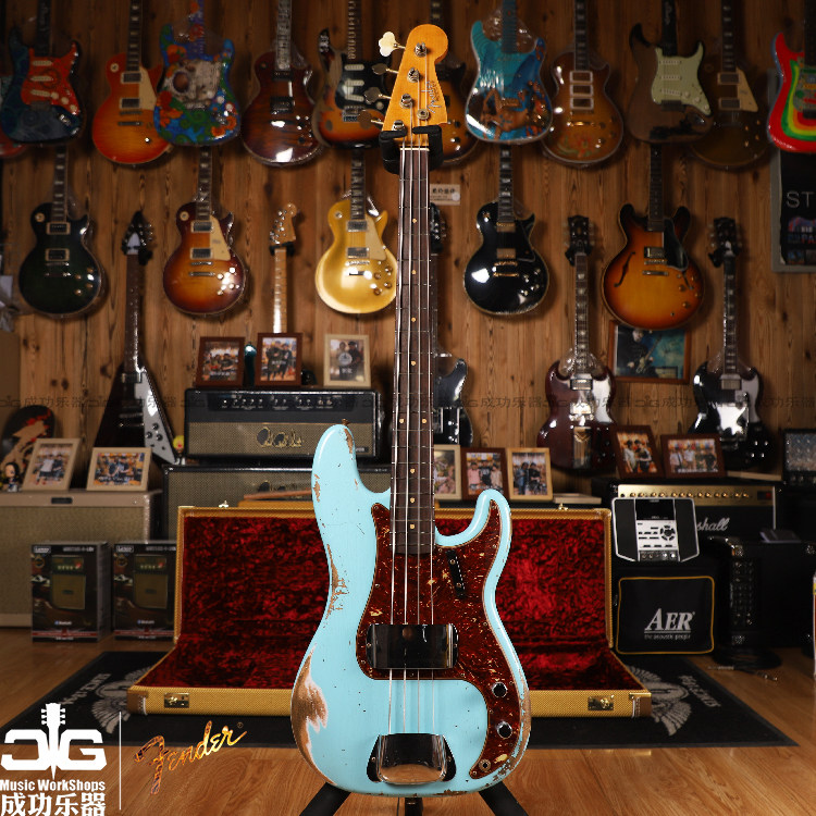 Flender Funda 2021Customshop CS1963 CS63 CS63 Pbass Daphne Blue doing the old electric bass-Taobao