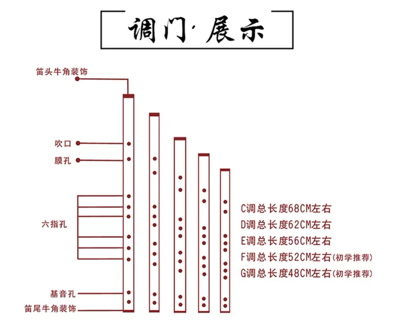 [Bão] một bộ sưu tập sáo Zizhu được phân loại chuyên nghiệp cao cấp thổi sáo trúc sáo trúc sáo Zizhu - Nhạc cụ dân tộc