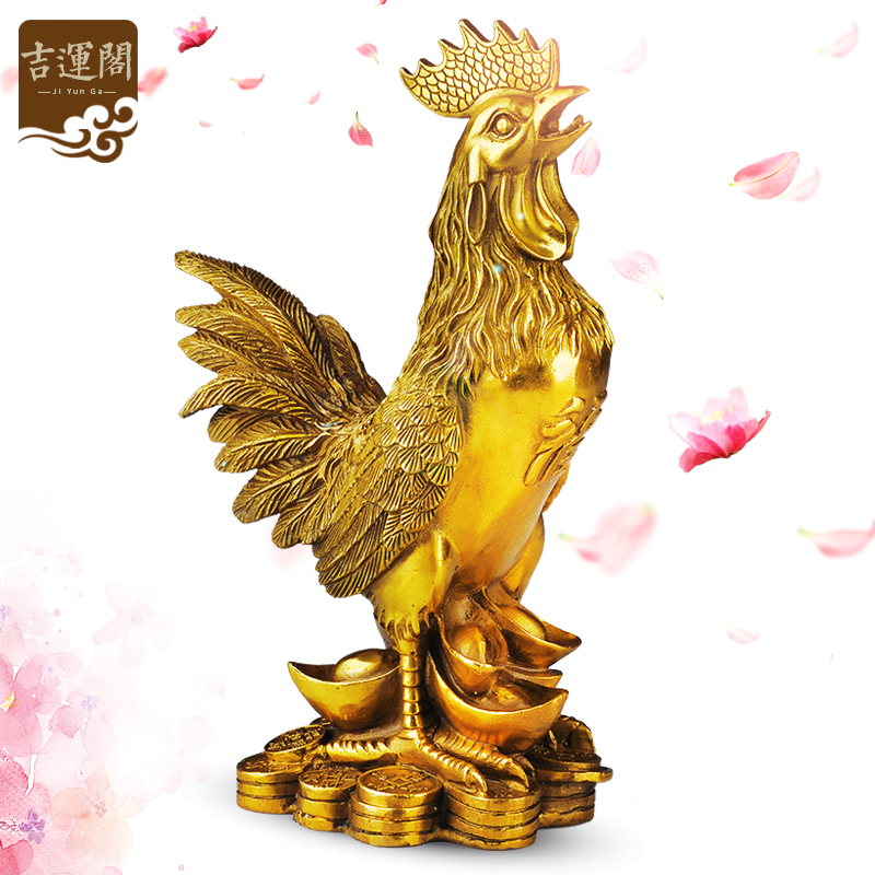 Pure Bronze Chicken Swing Piece Zodiac Rooster Golden Chicken Dollar Hens bedroom Chicken Bedroom with Fung Feng Shui Crafts Gift Hem