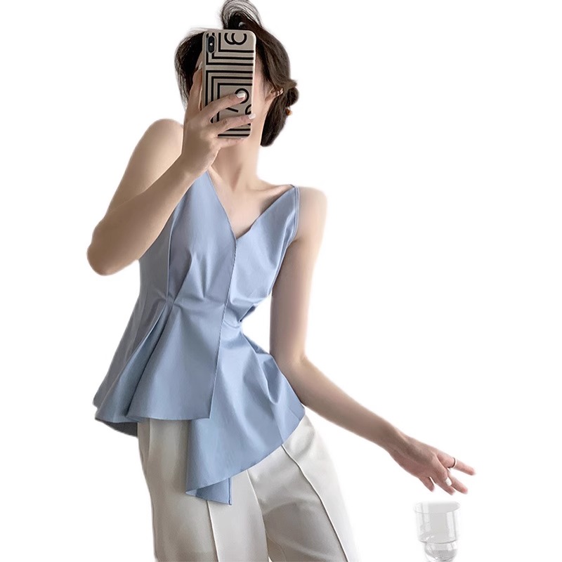 GROVE FOREVER Summer shirt, top with cups, jacket, V-neckline GROVE FOREVER Summer shirt, top with cups, jacket, V-neckline