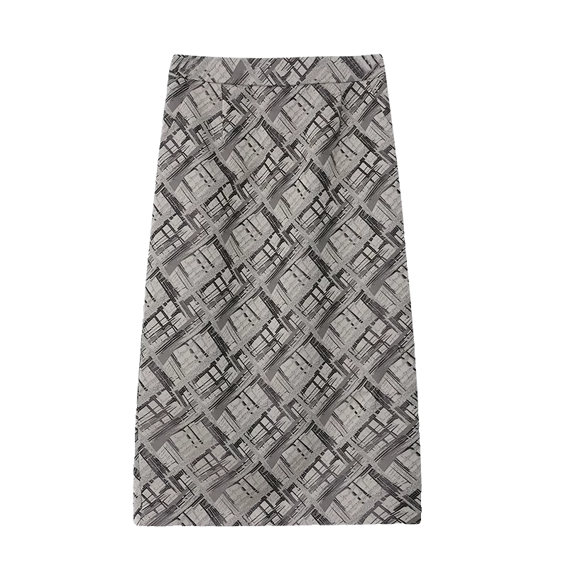 GROVE FOREVER Summer fitted skirt, Chinese style, high waist GROVE FOREVER Summer fitted skirt, Chinese style, high waist