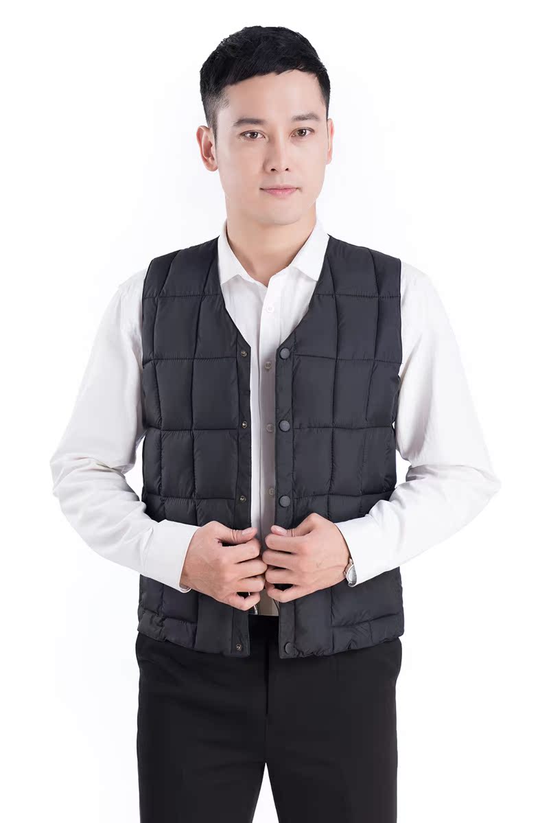 Áo vest nam trung niên ấm áp cotton vest nam trung niên thanh niên mùa thu và mùa đông vest vest cotton áo chi lê