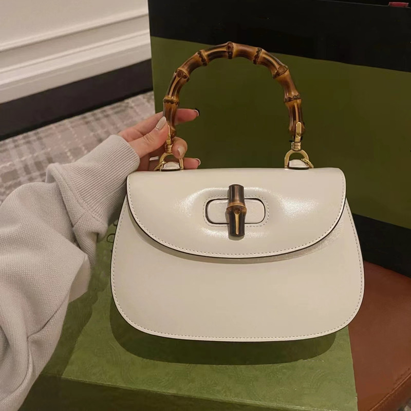 Bag Women's Summer 2022 New Niche Design Bamboo Bag Premium Texture Saddle Bag One Shoulder Cross Body Tote Bag