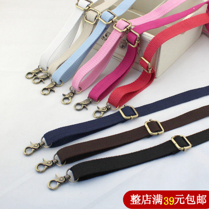 D33 adjustable cotton webbing inclined shoulder bag with multicolor optional 80-150CM adjustable width 2CM  