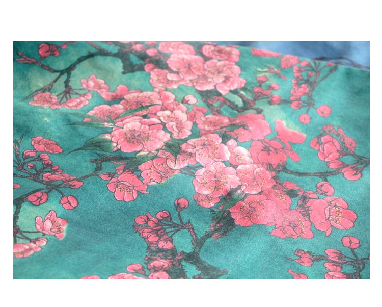 Giả da lộn chumei mận nở lá chuối rộng 145CM nửa mét để bán vải thủ công vải DIY cotton thô