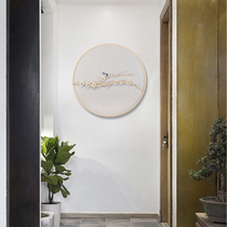 New Chinese Xuan Guan Decoration Painting Creative Circular Physical Painting Soft Dress Background Wall Tea Building Folk Book House Three-dimensional Mural Painting