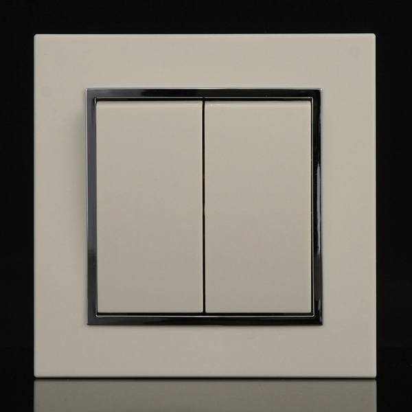 Space - based electrical switch socket Deqi JC series high - end 86 double - open dual - control electrical switch panel