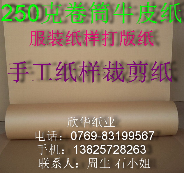 250 grams of roll kraft paper Clothing pattern printing paper Handmade pattern cutting paper￥13 9 yuan kg