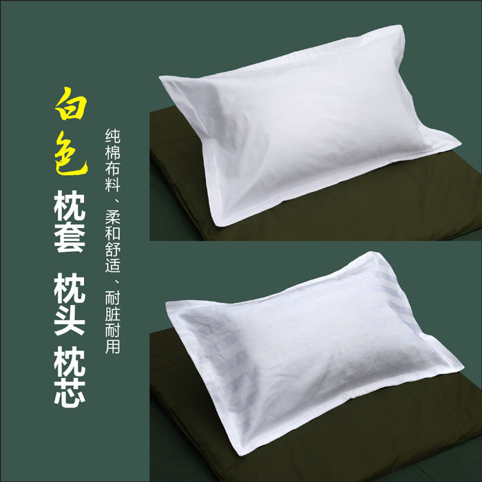 White Pillow Student Dormitory Sheet Single Pillow Pillow Pillow Case Single Forged White Cotton Pillow One Pack