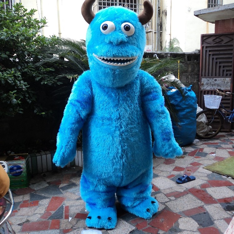 Blue Hair Monkey Cartoon Man Costume Ape Monkey Cartoon Man Wearing Doll Show To Make Plush Doll Paparazzi Props