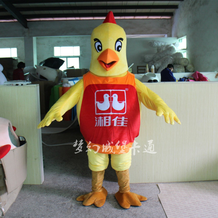 Cartoon puppet show walking costume plush rooster doll anime mascot custom-made people wear doll headgear