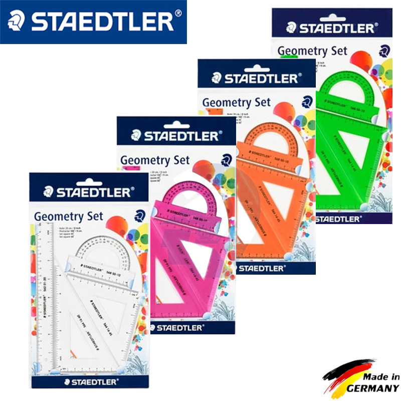 STAEDTLER STAEDTLER 569 STUDENT GEOMETRIC DRAWING DRAWING RULER FOOT TRIANGLE PROTRACTOR SET