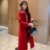 Áo chống rét mùa 2019 thu đông mới phiên bản Hàn Quốc mới của áo khoác len mỏng thời trang nữ trung bình thường có áo khoác len nữ - Áo len lót đôi