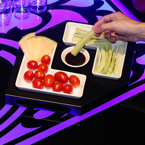 Bar snack plate creative split fruit plate shelf snack dried fruit platter led luminous fruit plate ktv snack plate