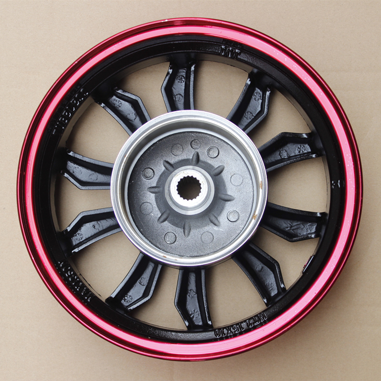 Phụ kiện xe tay ga sửa đổi vòng thép 10 inch GY6 đĩa phanh sau bánh xe nhôm 350-10 bánh nhanh Eagle WISP GY6 niềng xe sirius