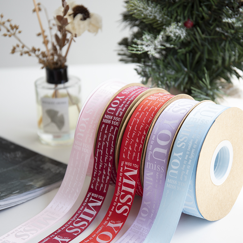 2 5CM flowers bouquet packaging silk with strap cake gift box gift box gift English letter packing silk ribbon