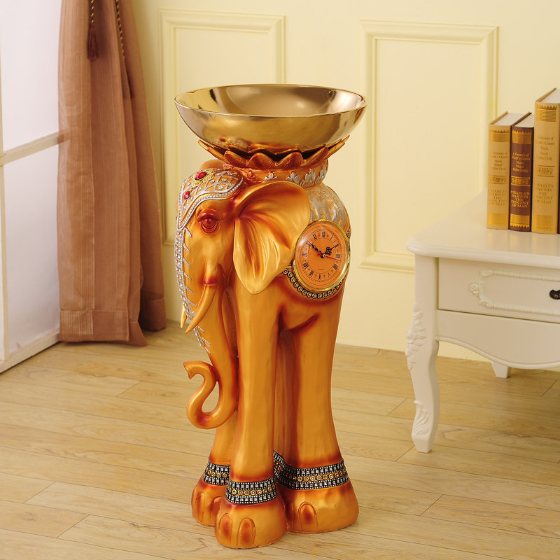 Golden Elephant Lobby European retro trash can elevator KTV corridor hall indoor resin vertical with ashtray