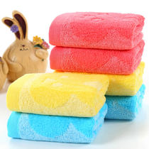 Children towel bamboo fiber thickened face towels soft absorbent wash face towels Kindergarten small towels