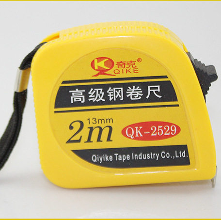 QK-2529 Chick card 2 m steel measuring tape 13MM Black tech