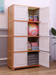 Thickened plastic storage cabinet, children's locker, home locker, baby wardrobe, chest of drawers, wardrobe space saving