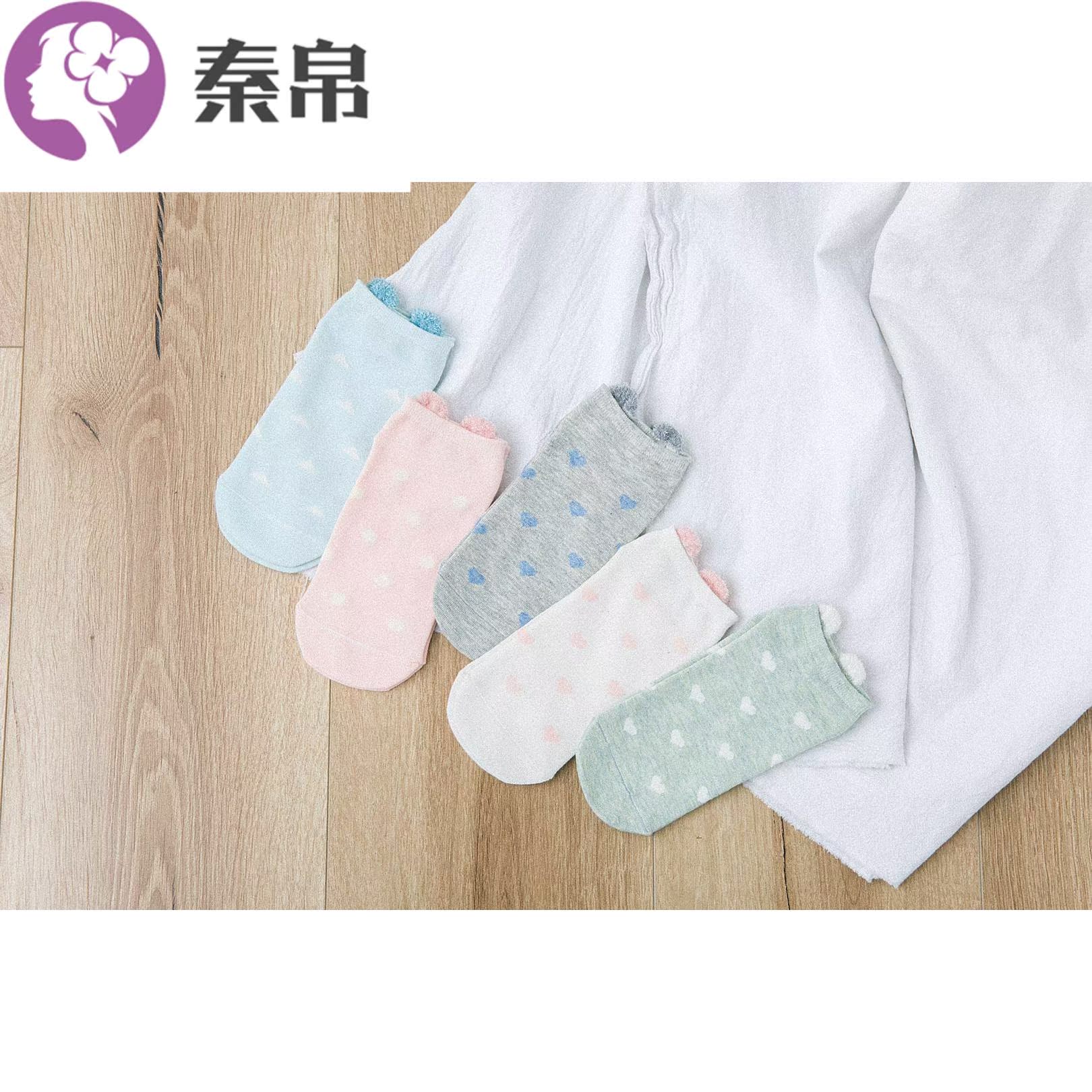 5 cặp vớ vớ womens cạn miệng mỏng tàng hình thuyền vớ mùa hè Hàn Quốc dễ thương giúp đỡ thấp silicone chống trơn trượt.