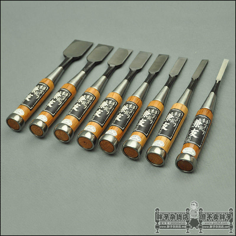 Japanese Jianyou fine woodchisel chased into chisel flat chisel woodchisel stick steel chisel Anlai white paper No. 2 steel