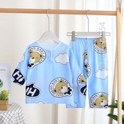 . Childrens đồ ngủ mens lụa cotton mùa hè ngắn sleeveboys cô gái với chàng trai lụa bé điều hòa không khí quần áo dài tay quần áo nhà dấu gạch ngang dài tay áo.