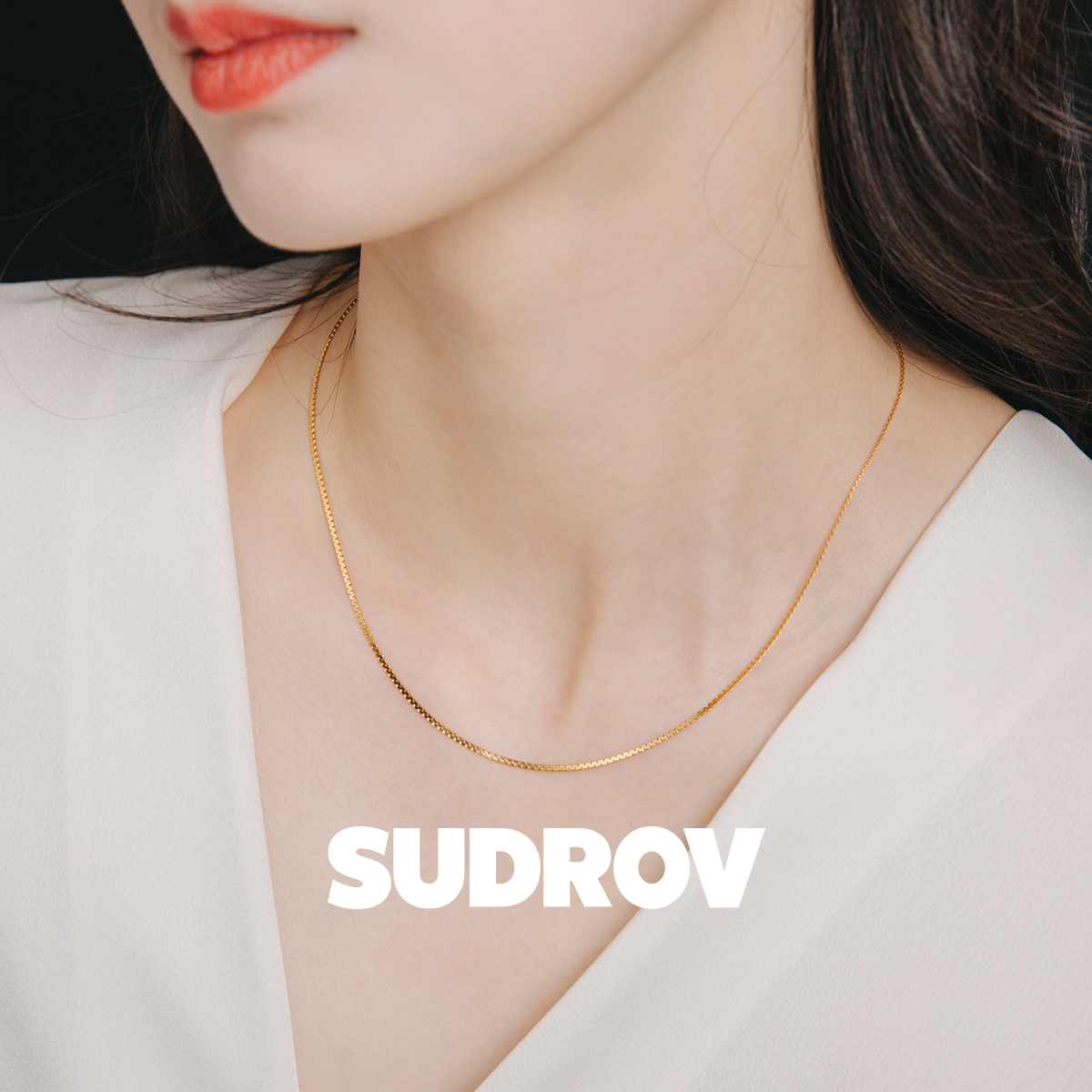 Vegetarian 925 silver 100 hitch minimalist about fashion lock bone chain female base section Necklace Retro Gold Naked Chain Small Joy Chain Vegan chain-Taobao