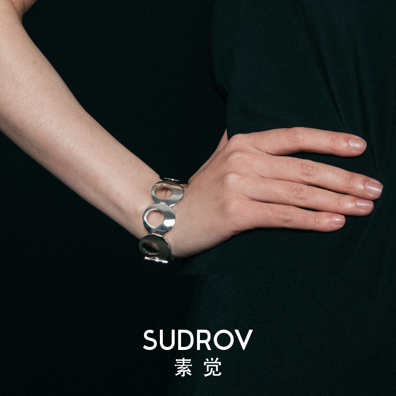 Sujue original niche design 925 sterling silver jewelry Cold wind simple temperament Strap bracelet women's jewelry