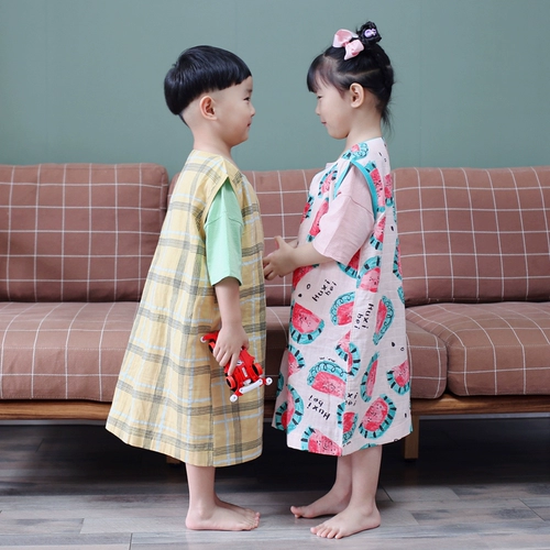 Марлевый спальный мешок подходит для мужчин и женщин для девочек, банный халат без рукавов